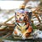 Тигр у Водопада Ёлочная игрушка Glass Almazz tigr-3